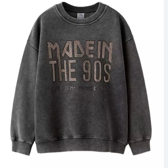 ZARA girl Printed Washed Sweatshirt size 11-12 - Picture 1 of 3
